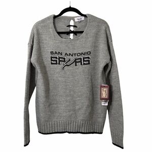 Touch By Alyssa Milano NBA Spurs Sweater Women Medium San Antonio Laced Up NWT